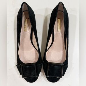 Louise et Cie Black Suede Heels with Buckle